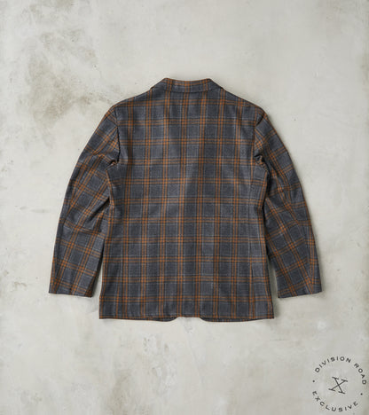 Simple Jacket- Marling & Evans® British Plaid Wool Flannel - Charcoal & Chestnut