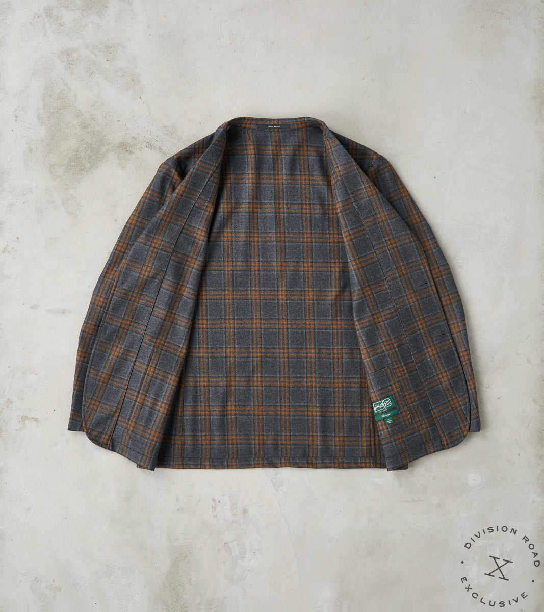 Simple Jacket- Marling & Evans® British Plaid Wool Flannel - Charcoal & Chestnut