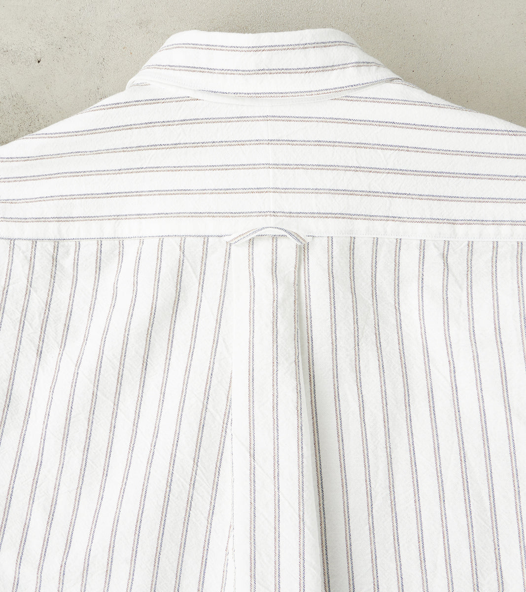 Gitman Vintage x DR Japanese Amekaji Stripe Oxford - White