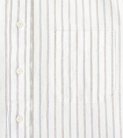 Japanese Amekaji Stripe Oxford - White