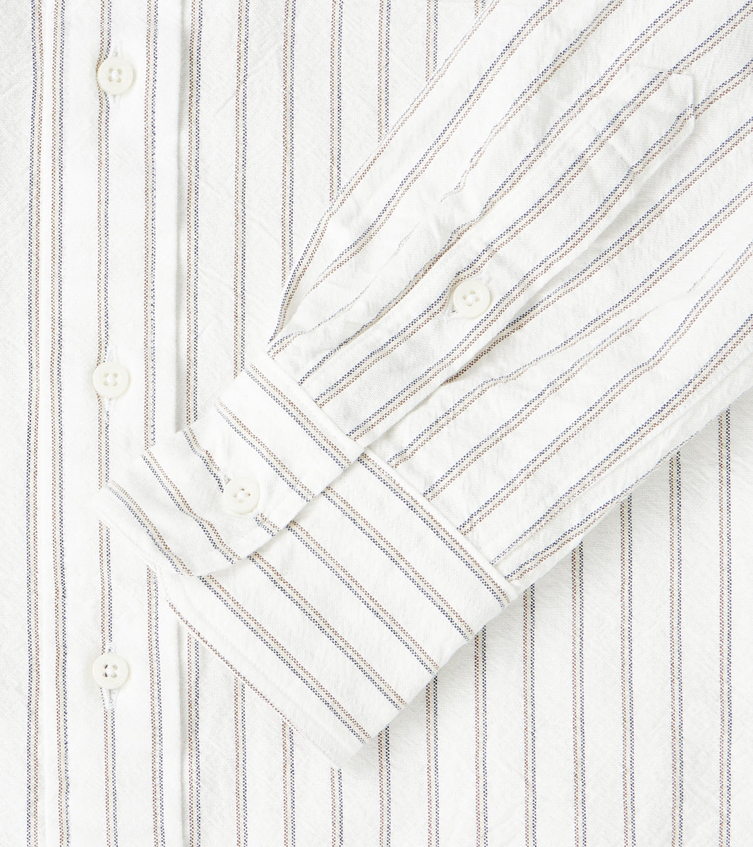 Japanese Amekaji Stripe Oxford - White