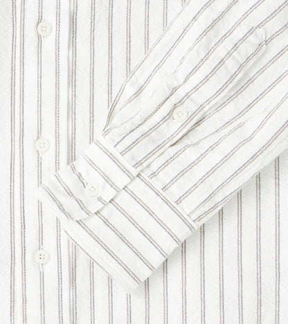 Japanese Amekaji Stripe Oxford - White