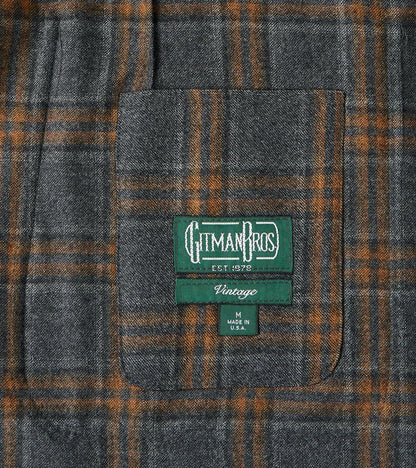 Simple Jacket- Marling & Evans® British Plaid Wool Flannel - Charcoal & Chestnut