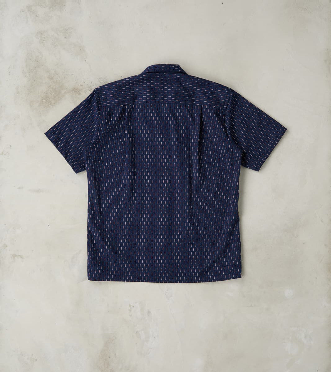 Japanese Deadstock Dobby Jacquard Camp - Navy