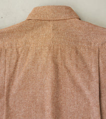 Japanese Cotton/Linen Slub Chambray Camper - Brown