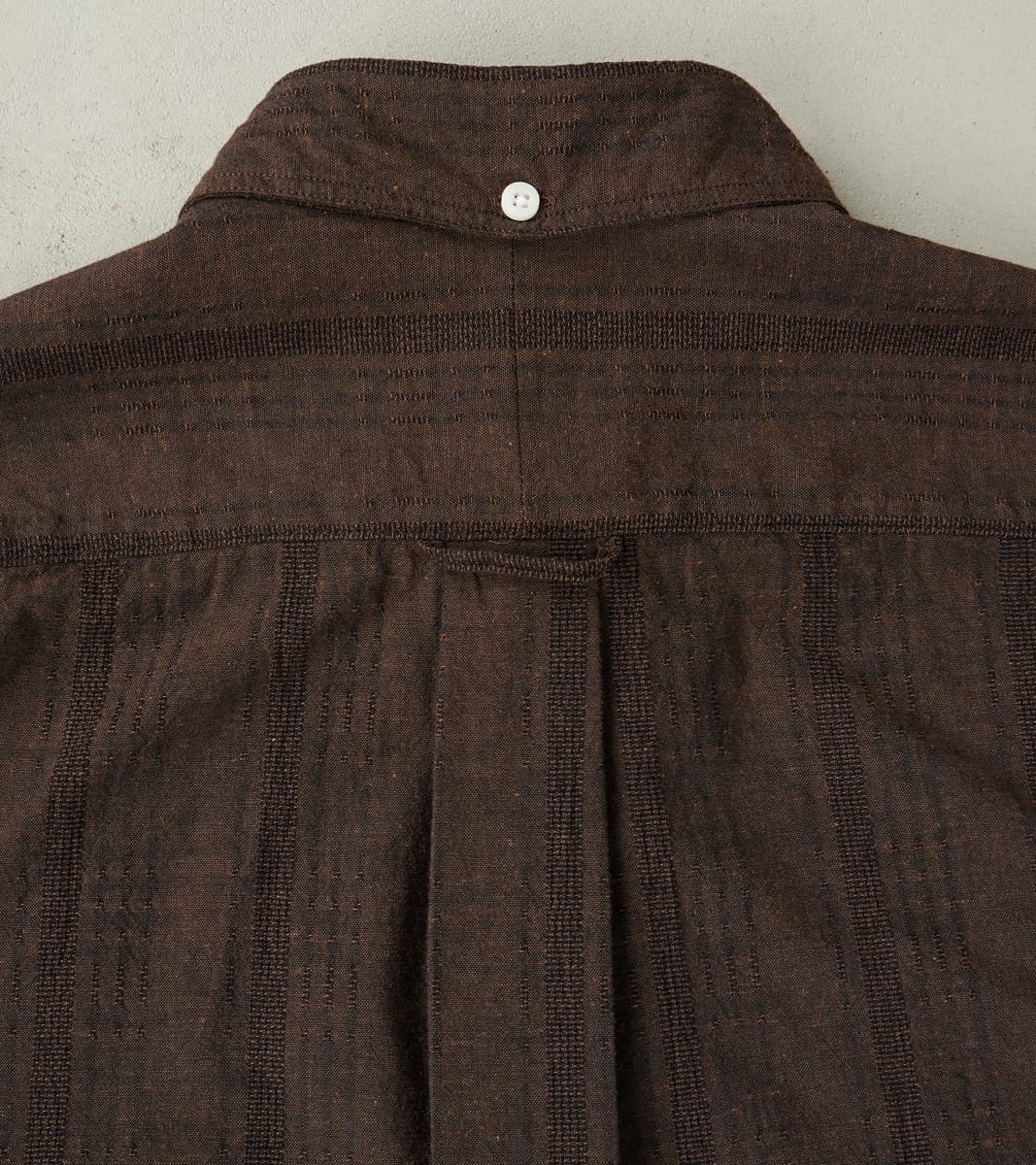 Japanese Cotton/Linen Dobby Stripe - Brown