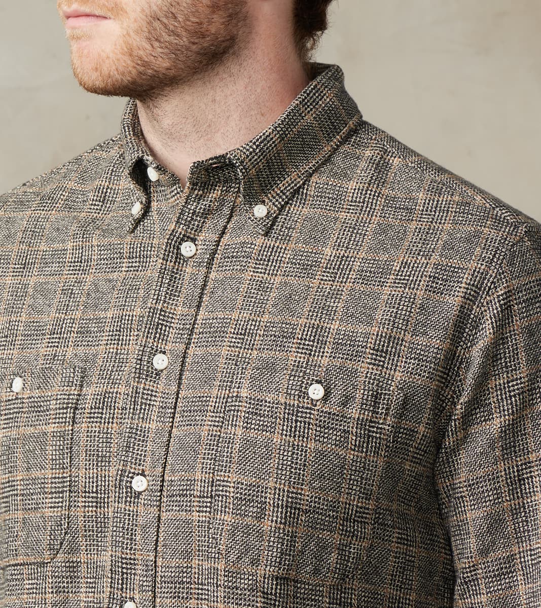 Japanese Glen Plaid Cotton Tweed - Salt & Pepper