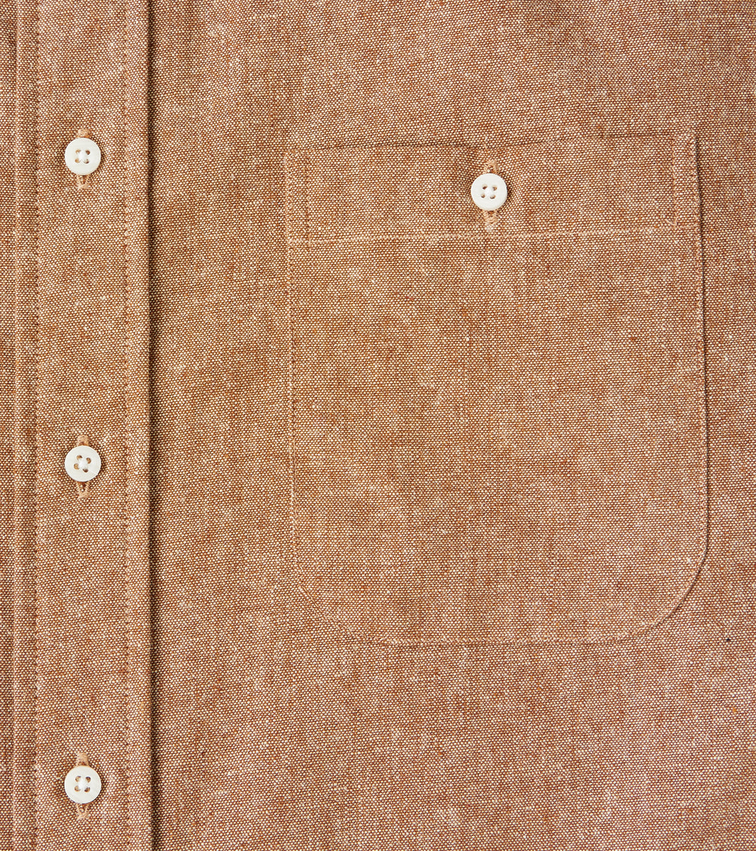 Japanese Cotton/Linen Slub Chambray Camper - Brown