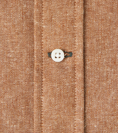 Japanese Cotton/Linen Slub Chambray Camper - Brown