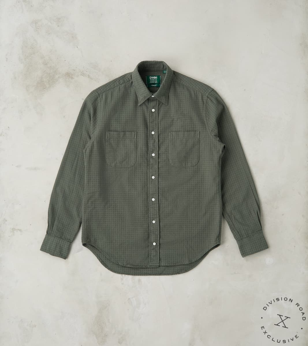 Gitman Vintage x Division Road Japanese Waffle Dobby Camper - Olive