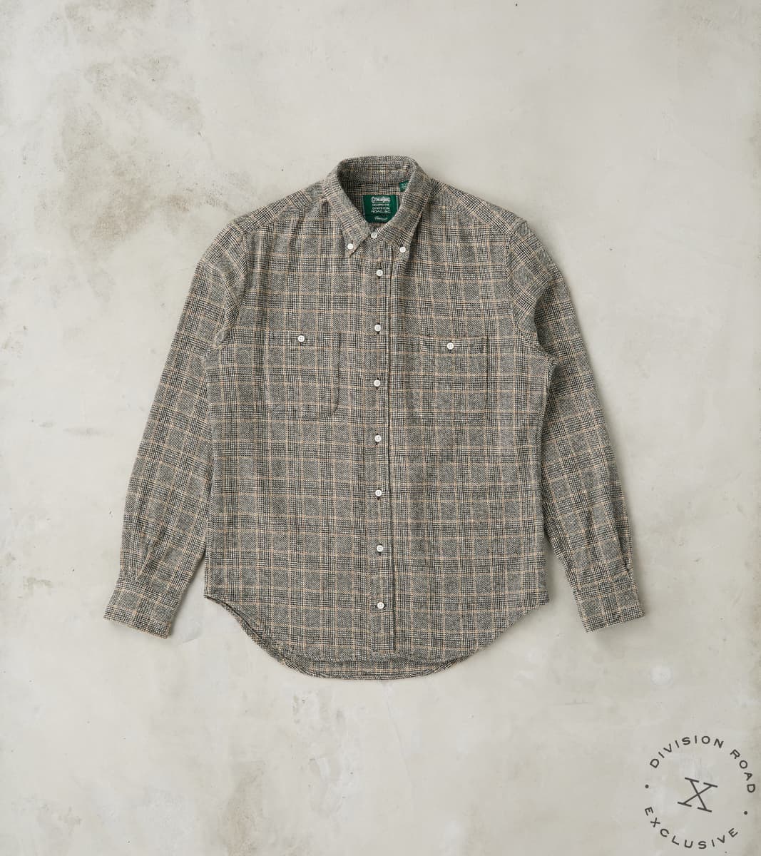 Gitman Vintage x Division Road Japanese Glen Plaid Cotton Tweed - Salt & Pepper