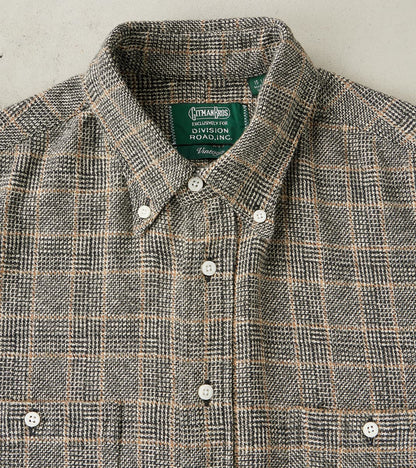 Japanese Glen Plaid Cotton Tweed - Salt & Pepper