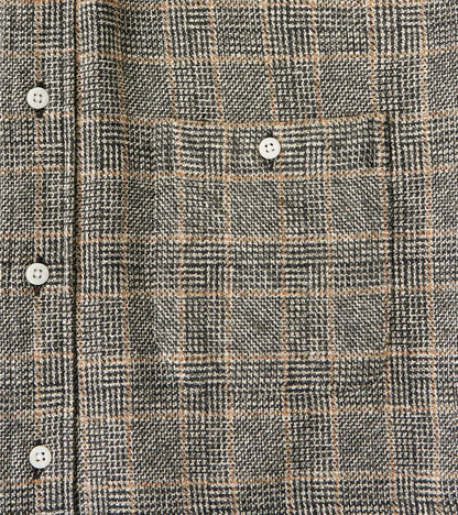 Japanese Glen Plaid Cotton Tweed - Salt & Pepper