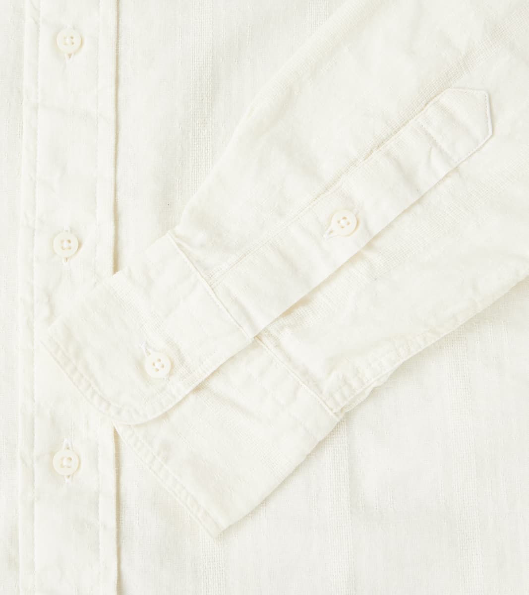 Japanese Cotton/Linen Dobby Stripe - Cream