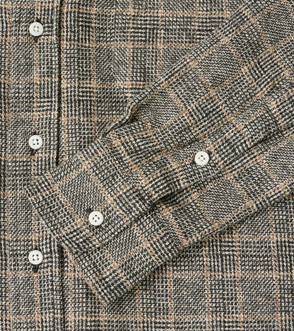 Japanese Glen Plaid Cotton Tweed - Salt & Pepper