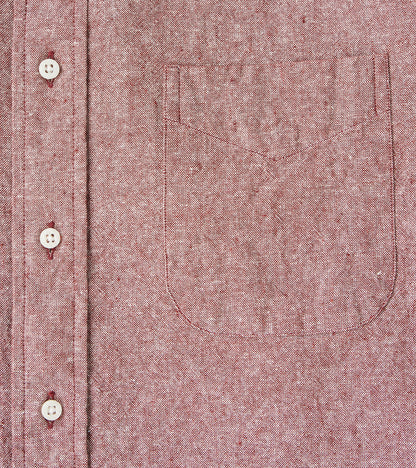 Japanese Cotton/Linen Slub Chambray - Rust