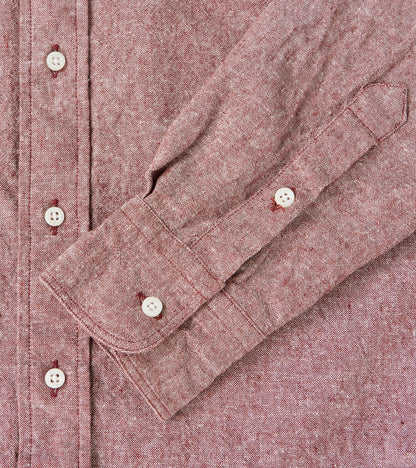 Japanese Cotton/Linen Slub Chambray - Rust