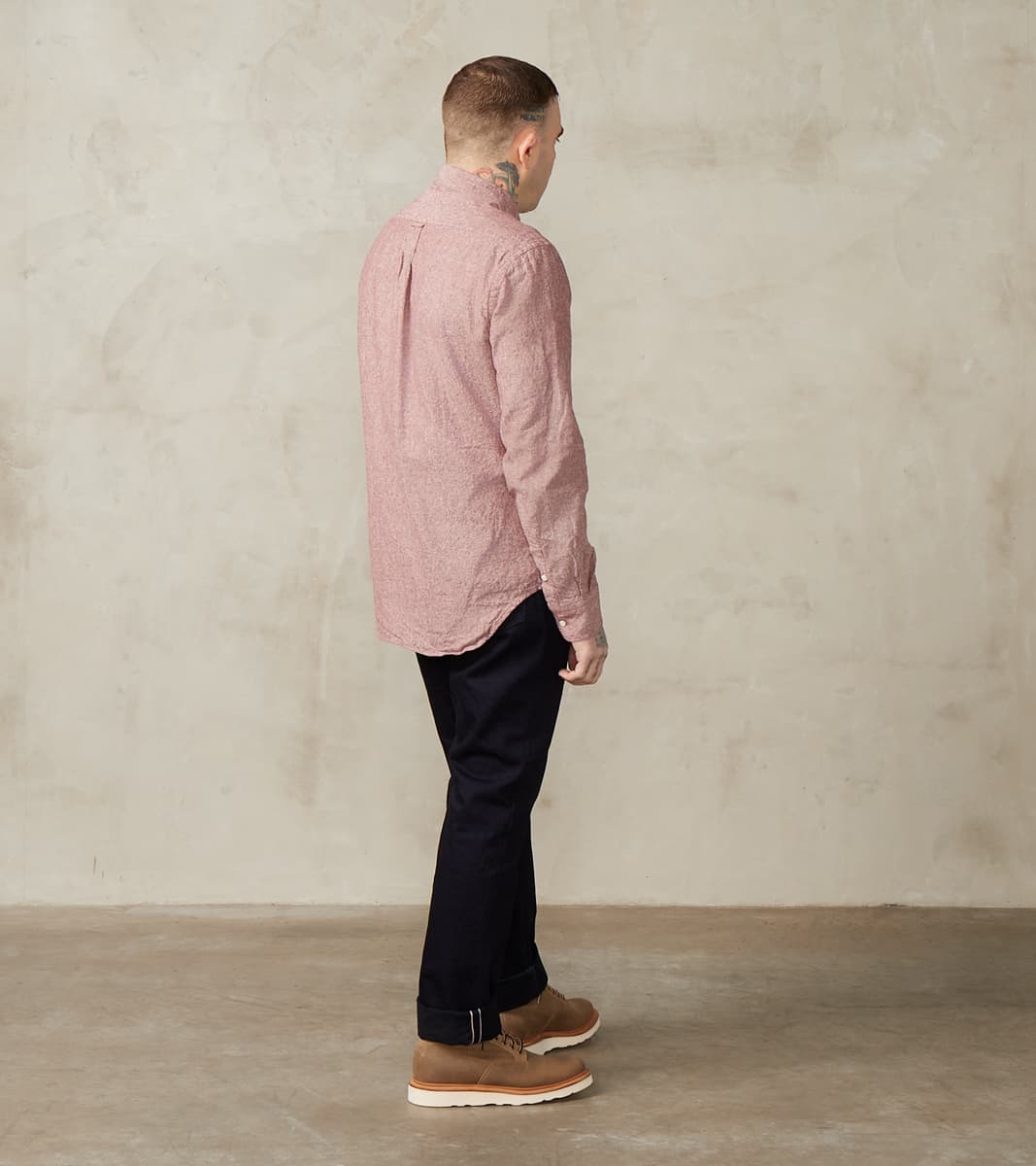 Japanese Cotton/Linen Slub Chambray - Rust