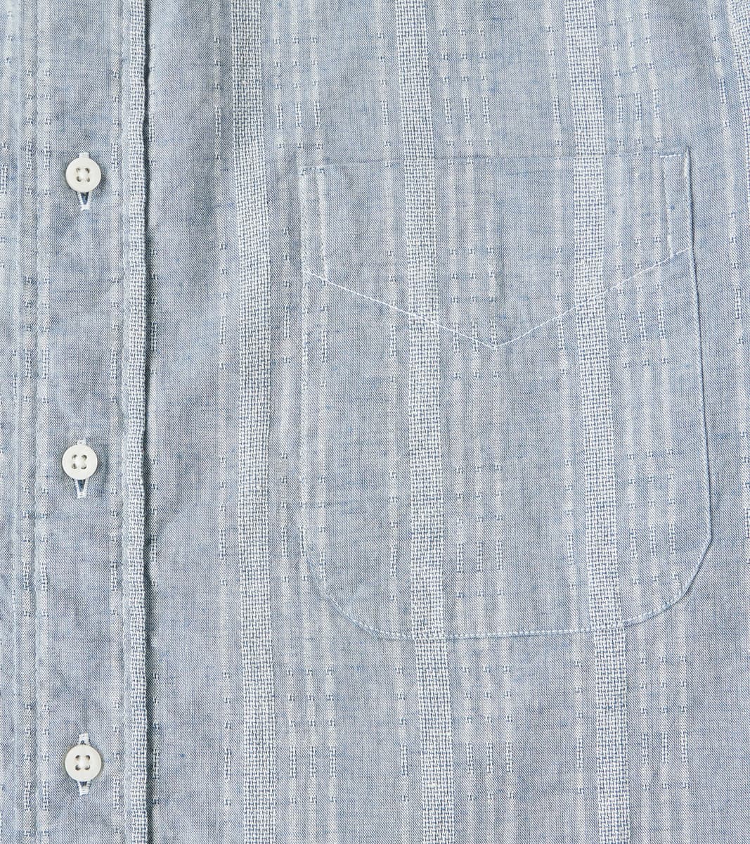 Japanese Cotton/Linen Dobby Stripe - Blue