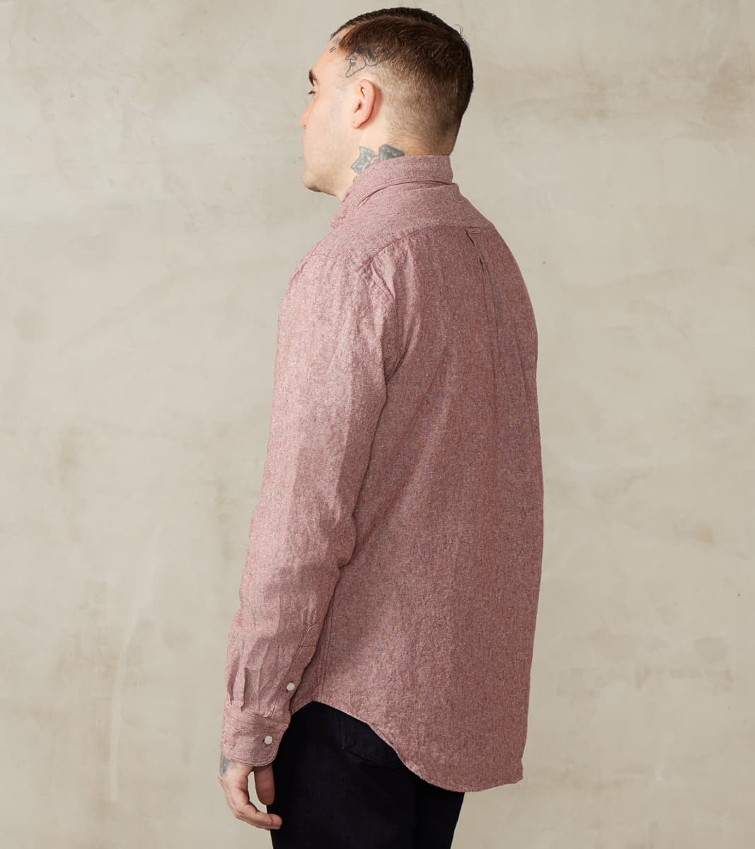 Japanese Cotton/Linen Slub Chambray - Rust