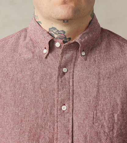 Japanese Cotton/Linen Slub Chambray - Rust