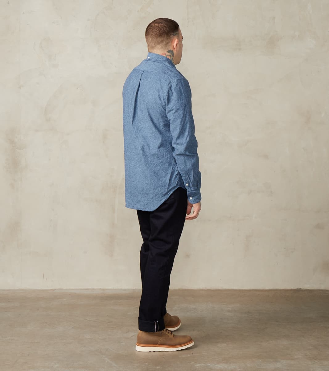 Japanese Cotton/Linen Slub Chambray - Nautical