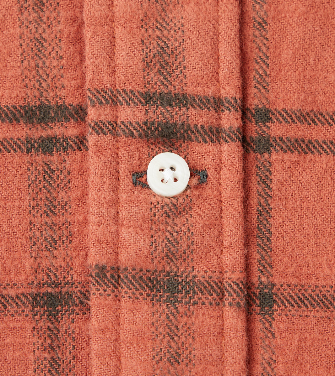 Japanese Slubbed Twill Check Camper - Rust