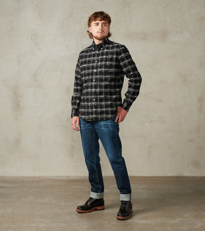 Division Road x Gitman Vintage Japanese Slubbed Twill Check - Black