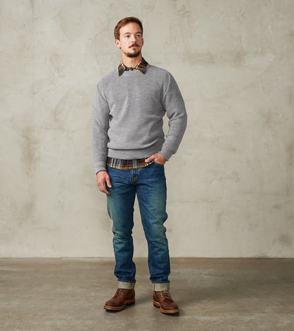 Heimat Textil Rundhals Merino Crewneck Sweater - Battleship Grey