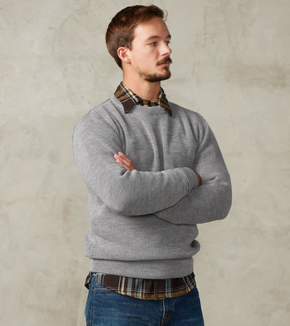 Rundhals Merino Crewneck Sweater - Battleship Grey