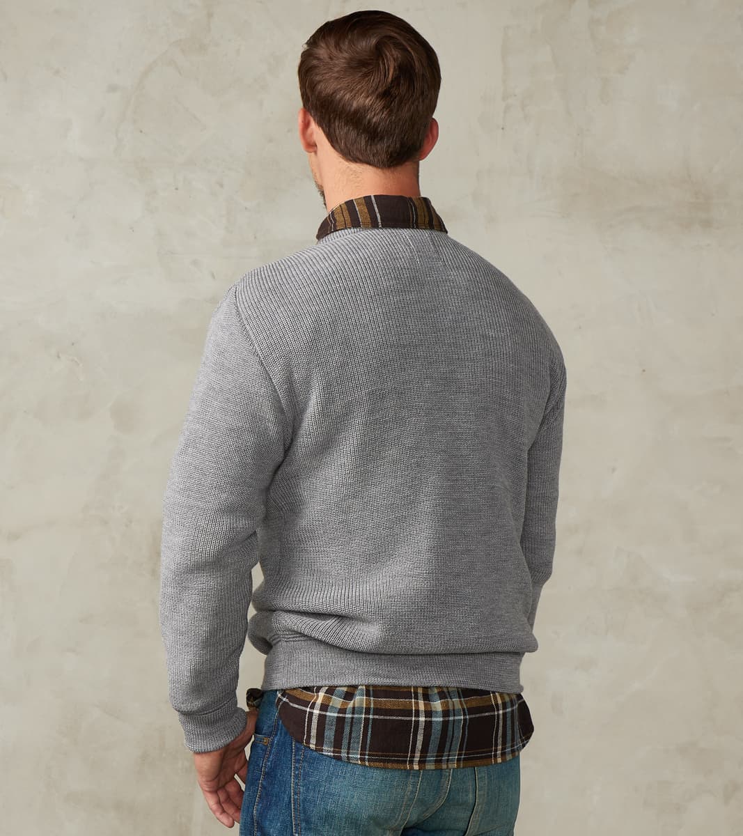 Rundhals Merino Crewneck Sweater - Battleship Grey