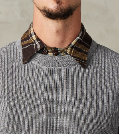 Rundhals Merino Crewneck Sweater - Battleship Grey