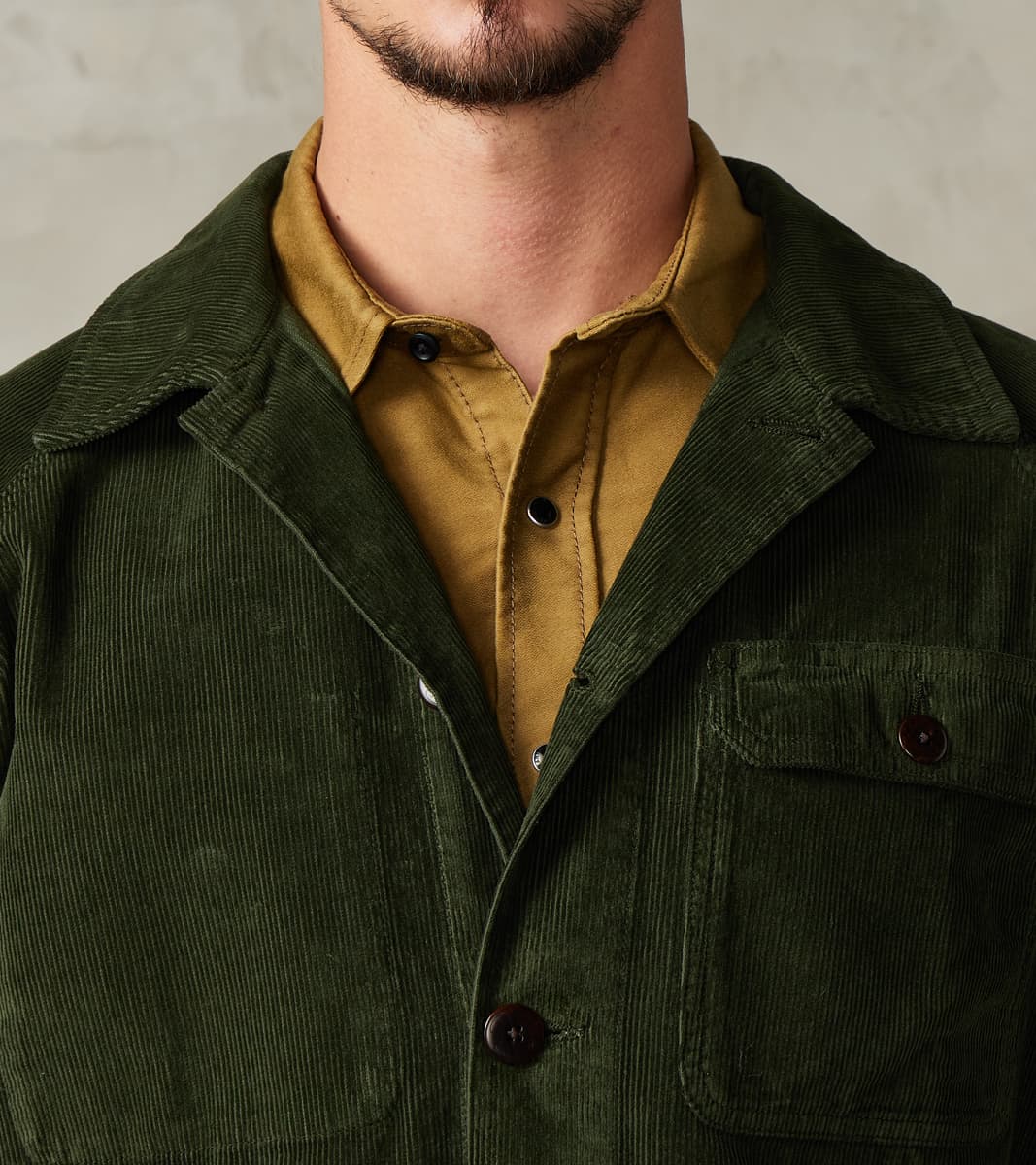 Journey Coat - Military Green Corduroy