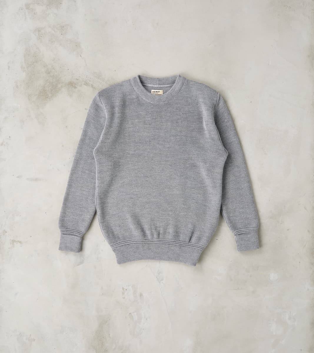 Heimat Textil Rundhals Merino Crewneck Sweater - Battleship Grey