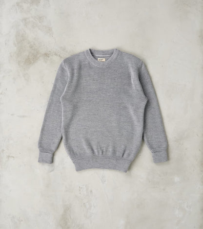 Heimat Textil Rundhals Merino Crewneck Sweater - Battleship Grey