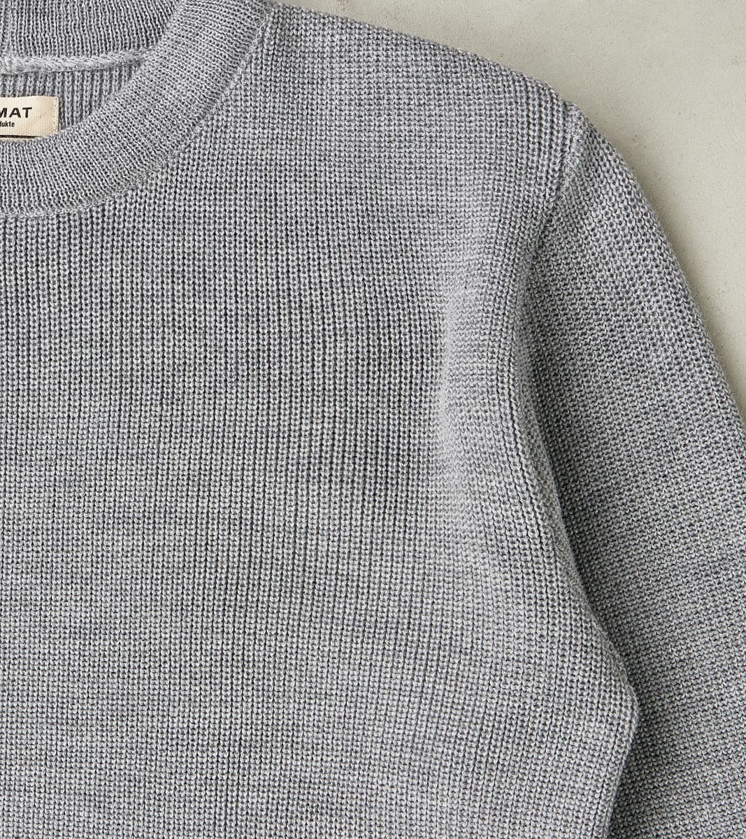Rundhals Merino Crewneck Sweater - Battleship Grey