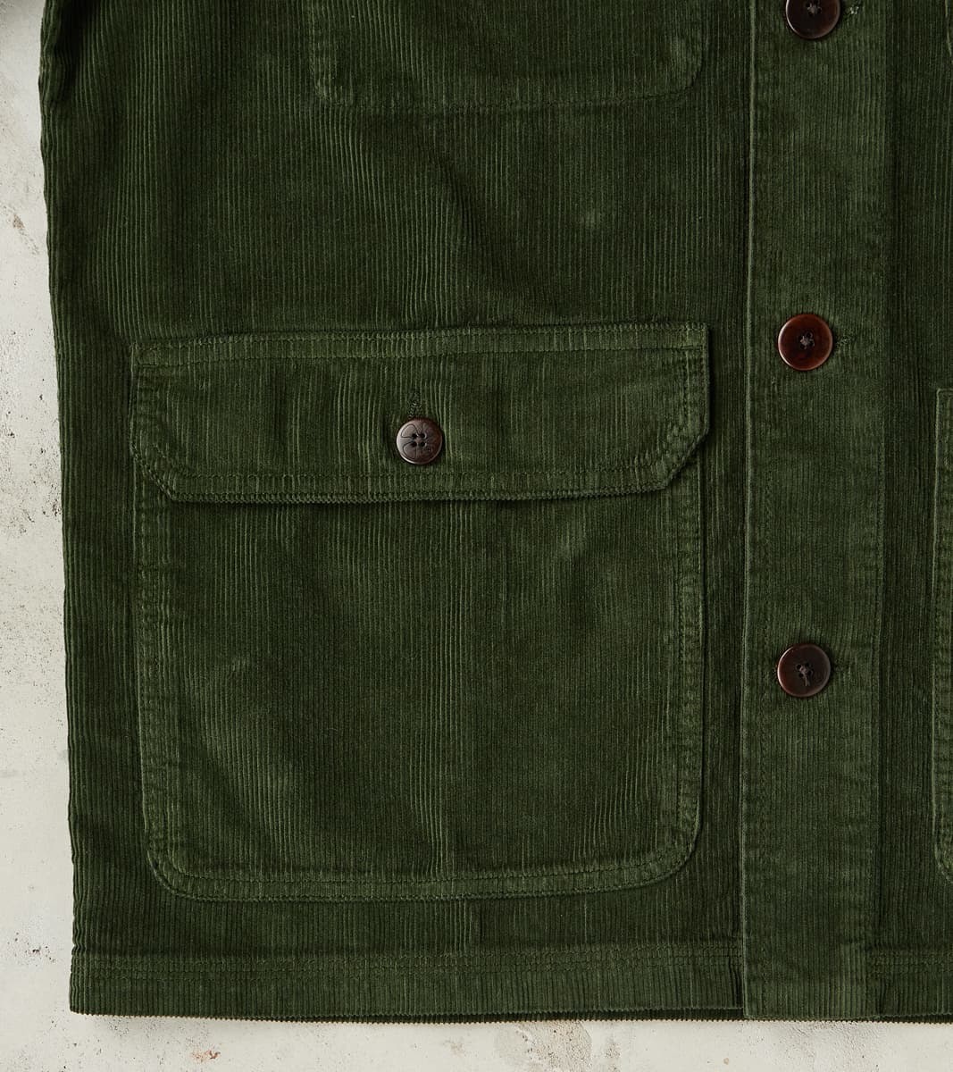 Journey Coat - Military Green Corduroy