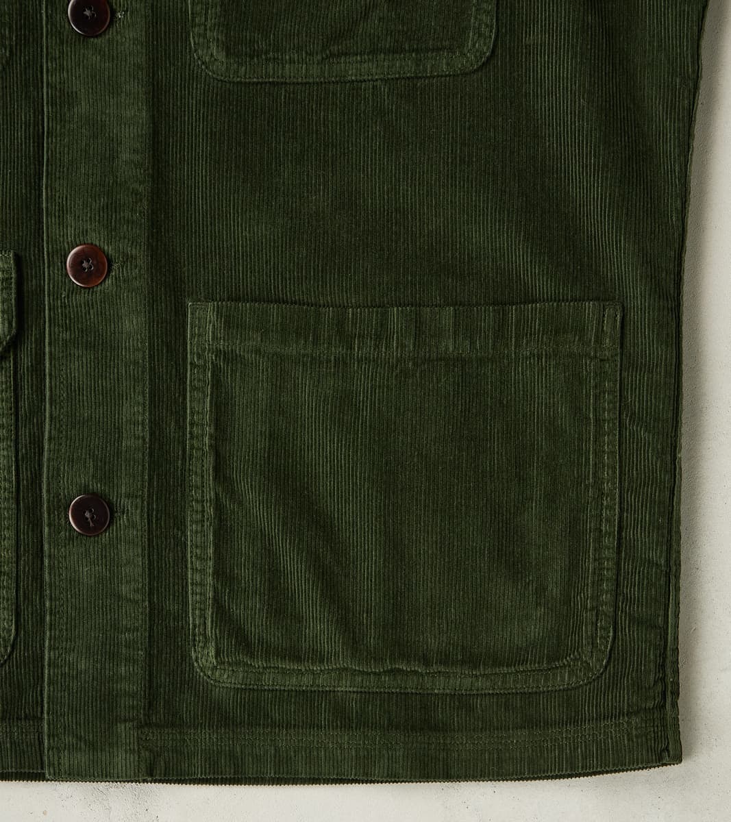 Journey Coat - Military Green Corduroy