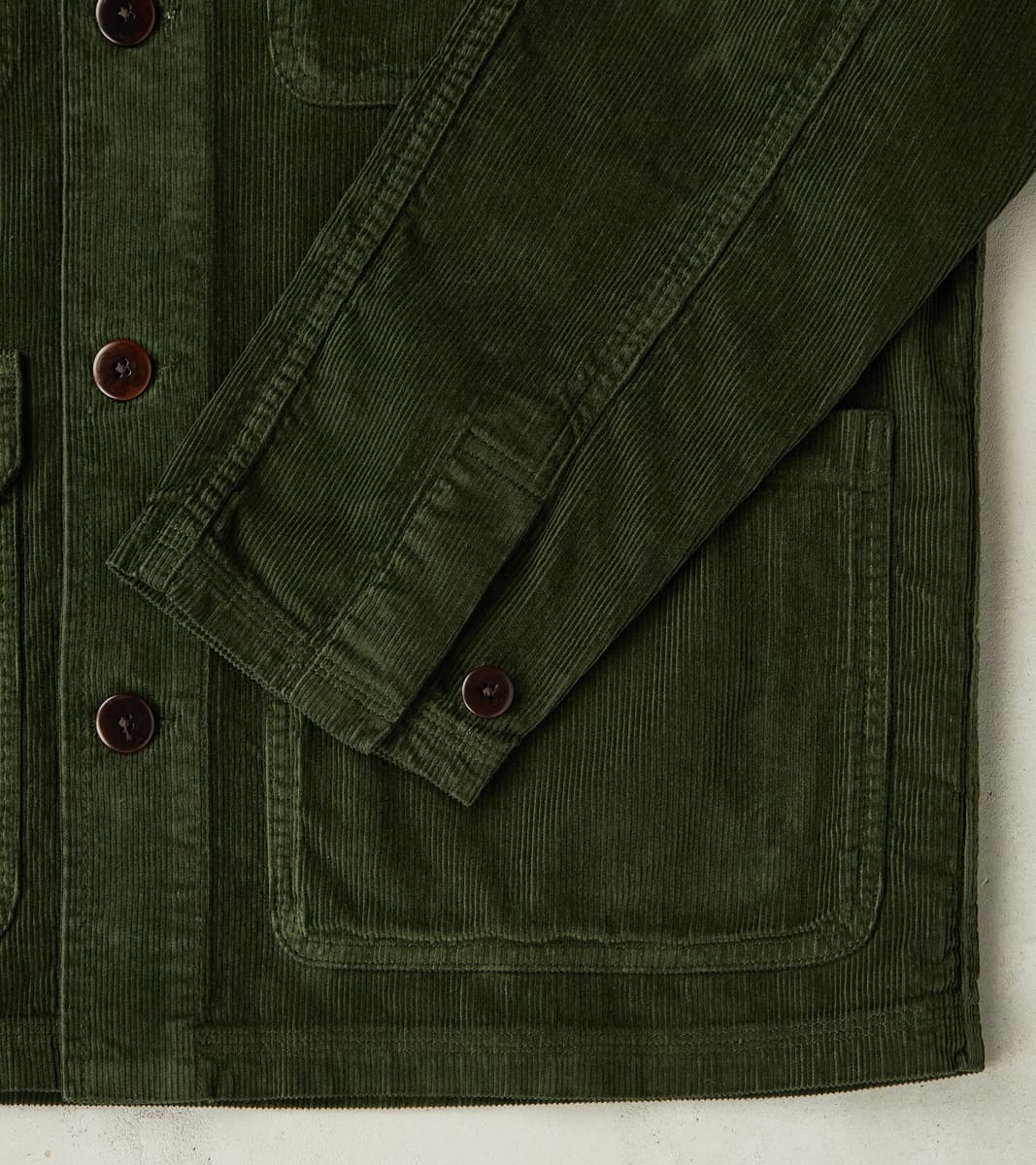 Journey Coat - Military Green Corduroy