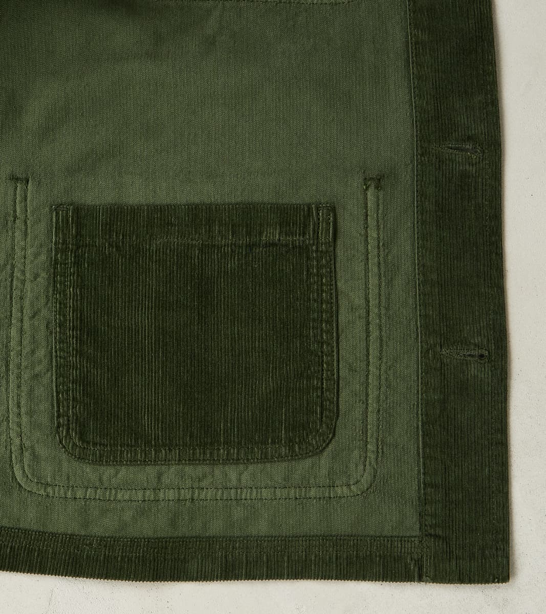 Journey Coat - Military Green Corduroy