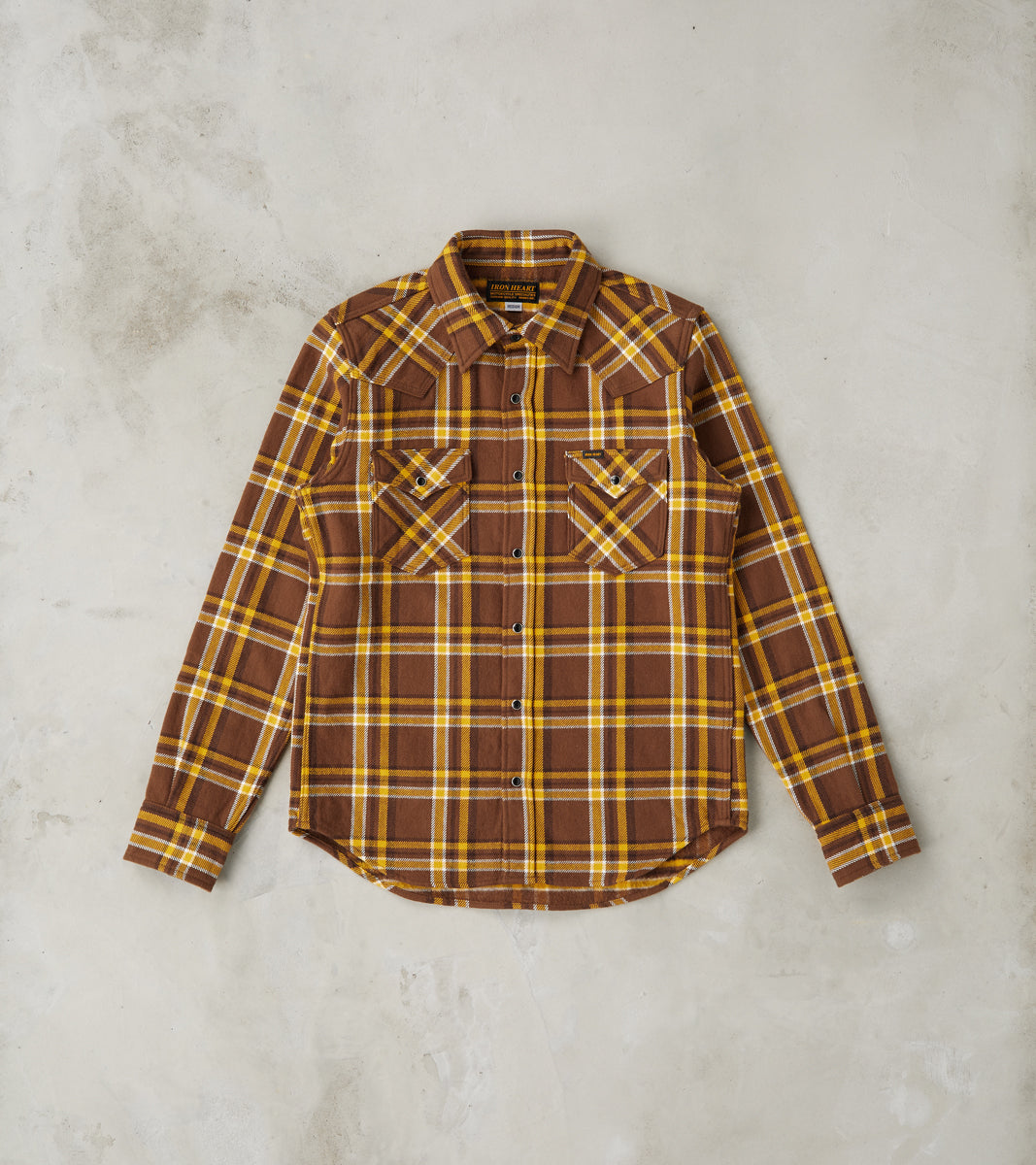 372-BRN - Western- 12oz Ultra Heavy Flannel Crazy Check Brown