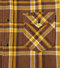 372-BRN - Western- 12oz Ultra Heavy Flannel Crazy Check Brown