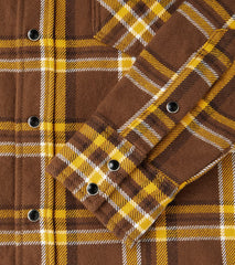 372-BRN - Western- 12oz Ultra Heavy Flannel Crazy Check Brown