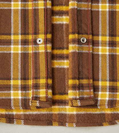 372-BRN - Western- 12oz Ultra Heavy Flannel Crazy Check Brown