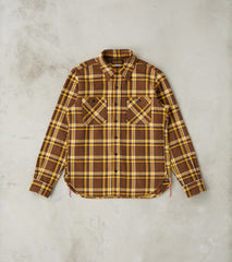 Iron Heart 378-BRN - Work Shirt - 12oz Ultra Heavy Flannel Crazy Check…
