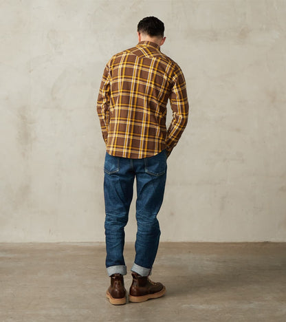 Iron Heart 372-BRN - Western- 12oz Ultra Heavy Flannel Crazy Check Bro…