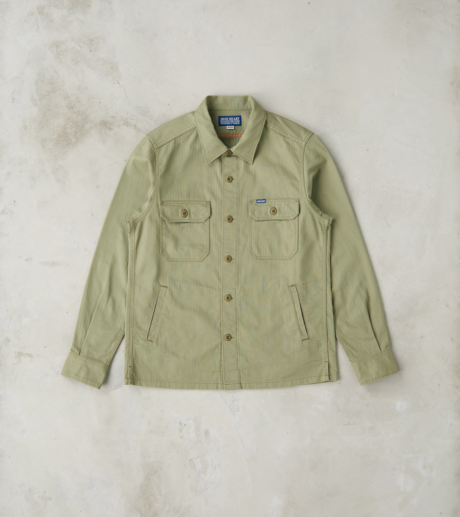 Iron Heart 385-ODG - Military CPO Shirt - 9oz Olive Drab Green Herring…