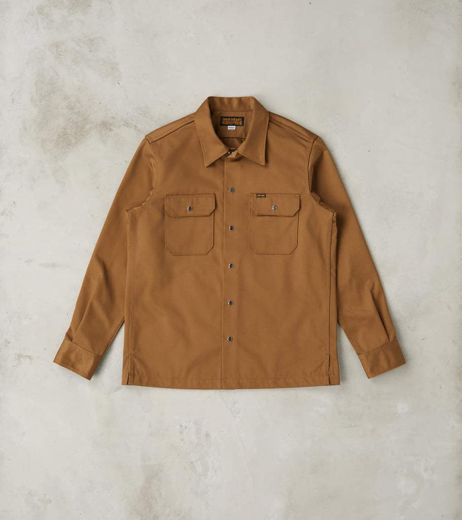 Iron Heart 383-BRN - T/C Mechanics Shirt - Brown