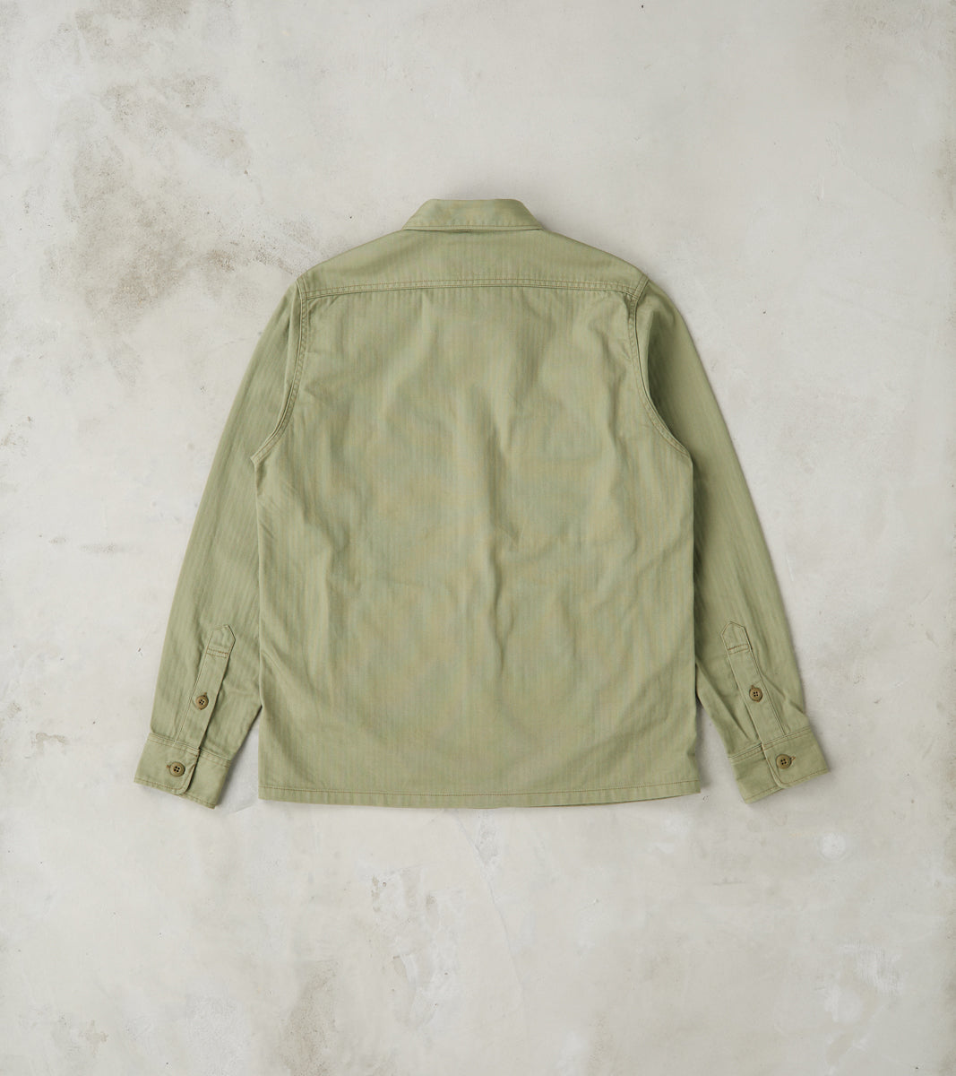 385-ODG - Military CPO Shirt - 9oz Olive Drab Green Herringbone Twill