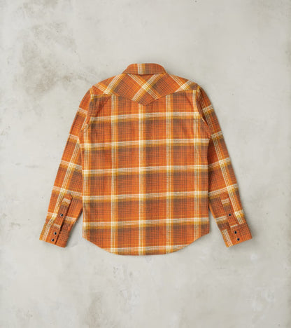 399-ORA - Western - 12oz Slubby Heavy Flannel Check Orange